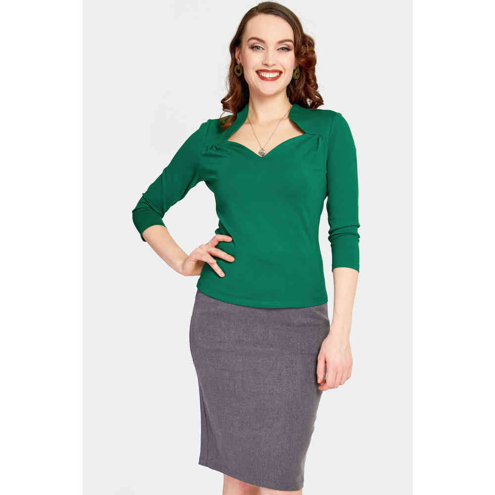 Voodoo Vixen - Jersey Knit Longsleeve top - Groen